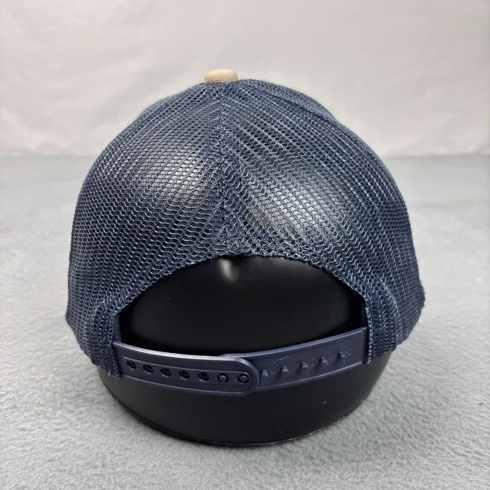 Corona Beer Stylish Hat Tan Navy Mesh Snapback Cap Metal Logo Bottle Opener OSFM